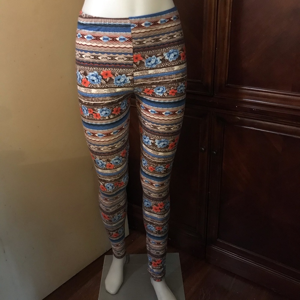 🆕 ED Basic Floral Print Leggings-One Size